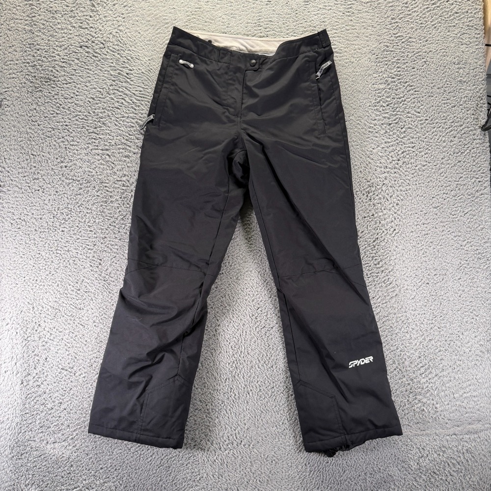 Spyder Pant Womens 6 Black Polyester Snow Straight Leg Insulated Skiing Winter